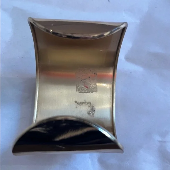 Charles Albert Gold Cuff with Blue ABOLENE SHELL, Accent, ARTISAN, signed - Picture 4 of 6